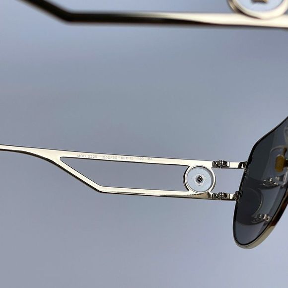 Versace VE2225 12526G Sunglasses Aviator Gold Gray Metal Mirrored Unisex main image 4